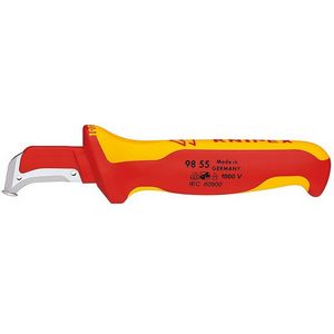 Knipex Kabelmantelmesser 009855 Metallic, Red, Yellow Fixed blade knife