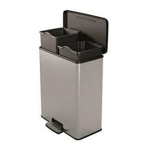CURVER PEDAL WASTE BIN 26L+26L /IML METALLIZED