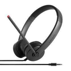 Stereo Analogni Slušalice LENOVO Wired Head-band Office/Call center (žičane, za uredski/telefonski centar, crna)