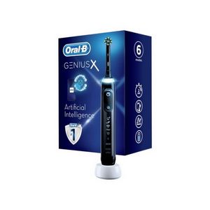 Oral-B Genius X , Adult, Oscillating toothbrush, Daily care, Gum care, Sensitive, Whitening, Black, 2 min, Black