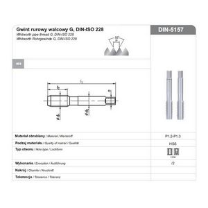 GWINTOWNIK G  1/2" NGRA/2 DIN-5157 HSS