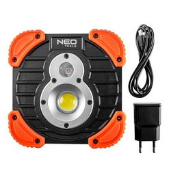 Reflektor na baterije COB, 750+250 lm (crna boja)