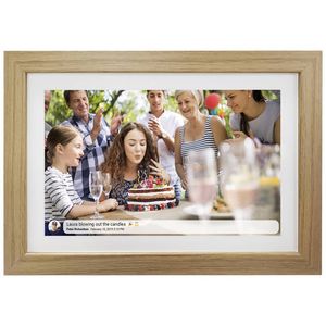 Denver photo frame with FRAMEO 10.1" 16GB light wood