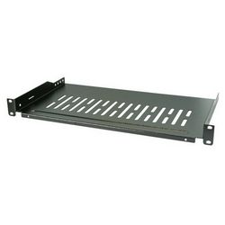 Rack Polica 1U, 19 Inča, 250mm, Perforirana, Crna ( 1U Rack 19 Shelf 250mm Perforated Black)