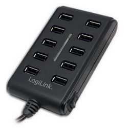 USB hub s 10 priključaka LOGILINK UA0125 (USB 2.0, s adapterom za napajanje 3.5A)