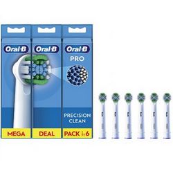 Set četkica za zube Oral-B Precision Clean EB20RX-6 (za odrasle, uključeno 6 četkica, bijela)