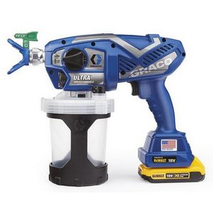 GRACO ULTRA AIRLES PAINT GUN ( 2 x AKU. 2AH DEWALT+ LOAD ) + BAG