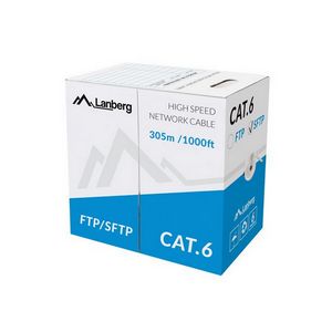Lanberg LCS6-11CU-0305-S networking cable 305 m Cat.6 SFTP CPR+ Fluke passed Gray