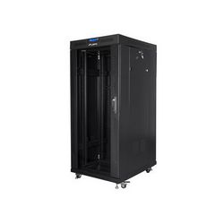 Stalak za kabinet na podu LANBERG (19" 27U 800x1200, crna, LCD staklena vrata, ravno pakiranje)