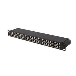 Patch panel LANBERG PATCH PANEL 48 PORT 1U 19" CAT.5E FTP SHIELDED BLACK (48 portova, 1U, 19", Cat.5e, FTP, oklopljen, crna)