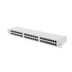 Patch panel LANBERG PATCH PANEL 48 PORT 1U 19" CAT6 FTP SHIELDED GRAY (48 portova, 1U, 19", CAT6, FTP, zaštićen, siva)