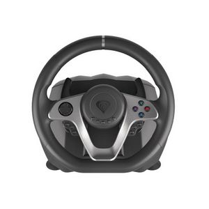 GENESIS Seaborg 400 Black, Silver USB Steering wheel + Pedals Nintendo Switch, PC, PlayStation 4, Playstation 3, Xbox 360, Xbox One, Xbox One S, Xbox One X