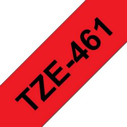 Traka za printanje BROTHER TZe-461 (36mm, crna na crvenoj podlozi)