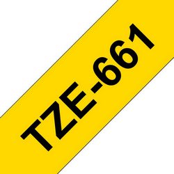 Traka za označavanje BROTHER TZe-661 (36mm, žuto/crna)