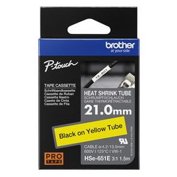 Kaseta termoskupljajuće cijevi BROTHER HSE651E (21,0mm, žuta/crna)
