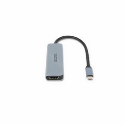 Video hub DICOTA USB-C 5-in-1 Video Hub 4K PD 100W (srebrna, 4K, PD 100W)