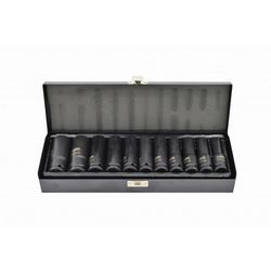 Komplet utičnica za udarni ključ AWTOOLS, 1/2" 11 komada 10-24mm BLACK LINE (Crna boja)