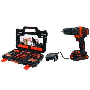Udaraljka bušilica BLACK+DECKER BDCHD18S1A (18V, 1x1,5Ah, 104 dodatka)
