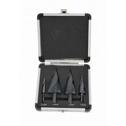 Komplet svrdla za bušenje AWTOOLS 4pcs/ 4-12 4-20 4-32 4-39mm/ AICrN (Crna, Plastična kutija)