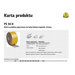 Klingspor rola s papirnom podlogom PS30D 115mm gr. 40 (50mb) (širina 115mm, granulacija 40, dužina 50m)