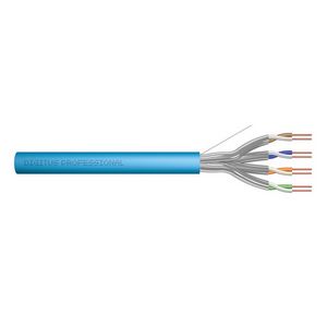 DIGITUS Installation Cable Cat.6A, U/FTP, B2ca, AWG 23/1, LSOH, 500m, Blue, Reel