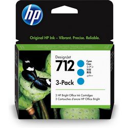 Tinta HP 712 (3 pakiranja, original, cijan) HEWLETT PACKARD