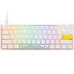 Ducky One 2 Pro Mini White Edition Gaming Keyboard, RGB LED - Cherry Blue (US)