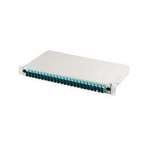 FO Patch Panel s 19'' 1U Dodatkom, 24x SC dx, OM3, Adapteri, Izvlačiv, Siva ( 4016032326564)