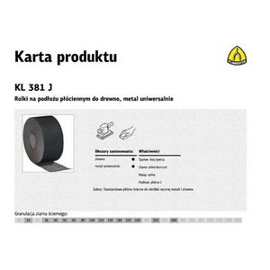 Traka za brušenje na platnu KLINGSPOR KL381J (200mm, gr. 40, 30mb)