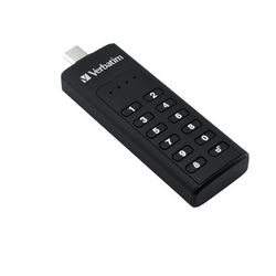 USB-Stick 128GB Verbatim 3.2 Typ C Keypad Secure Drive AES