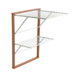 ARREDAMENTI KEVIN Wall-mounted drying rack - 64 x 67 cm, Brown