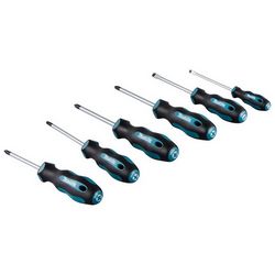 Set odvijača MAKITA (SL4.0 x 100 / SL5.5 x 100 / PH1 x 100 / PH2 x 100 / PZ1 x 80 / PZ2 x 100) (6 komada)