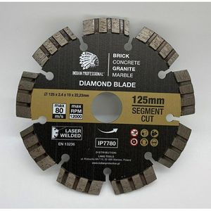 Dijamantna pila INDIAN PROFESSIONAL Diamond Blade 125mm Segment Turbo Cut (125mm, segment turbo rez)