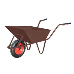 Kolica za građevinske radove AWTOOLS, WHEELBARROW CONSTRUCTION 85L/1.5mm BROWN+WHEEL COVER (kapacitet 85L, debljina 1.5mm, uključuje pokrivač za kotač, smeđa)
