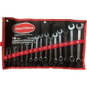 ROCKFORCE COMBINATION WRENCH set 16 pcs.