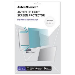 Qoltec Blue Light Filter 24" | 16:9 | Eye Care | Anti Glare | Matte | per monitor