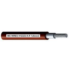 Photovoltaic cable // MG Wires // 1x6mm2, 0,6/1kV red H1Z2Z2-K-R-6mm2 RD, 500m spool
