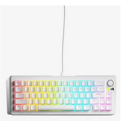 Glorious GMMK 3 65% Custom Gaming Keyboard - Pre-Built, ANSI (US), Fox Switches, White
