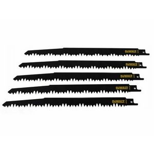 Dewalt Brzeszczoty do pilarek szablowych HCS 240mm podz. 5-6,5mm 5szt. DT2352 | Sourcing