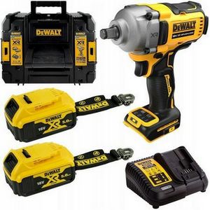 DEWALT. IMPACT WRENCH 1/2" 18V DCF891P2T 812Nm 2x5.0Ah 4-SPEED TSTAK LANYARD READY RING