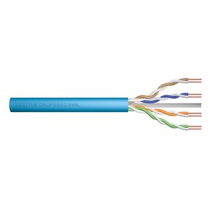 DIGITUS Cat.6A, U/UTP, B2ca, AWG 23/1, LSOH, 100m, blue installation cable