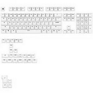 Glorious GPBT Basics Keycaps, ANSI Layout (US), PBT, Dye-Sub - Classic White