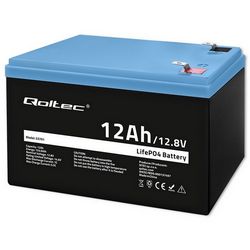 Qoltec LiFePO4 Lithium-Iron-Phosphate Battery 12.8V 12Ah 153.6Wh with BMS