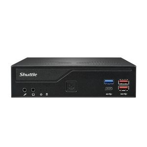Shuttle Slim PC DH770 , S1700, 2x HDMI, 2x DP , 2x 2.5G LAN, 2x COM, 8x USB, 1x 2.5", 2x M.2, 24/7 permanent operation, incl. VESA