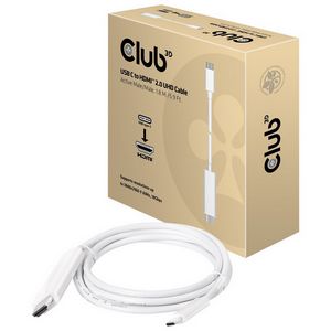 CLUB3D USB C to HDMI™ 2.0 UHD Cable Active 1.8 M./5.9 Ft.