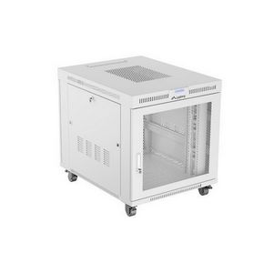 FLOOR STANDING RACK CABINET 19" 15U 800X1000 GREY PERFORATED LCD DOOR LANBERG (FLAT PACK)