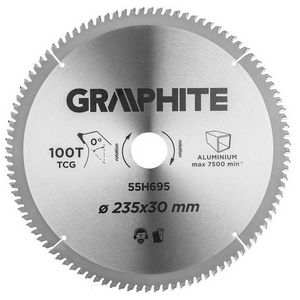Saw blade, carbide, 235 x 30 mm, 100 teeth, ALU