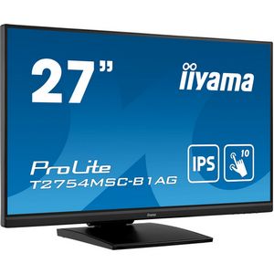 iiyama ProLite T2754MSC-B1AG computer monitor 68.6 cm (27") 1920 x 1080 pixels Full HD LED Touchscreen Multi-user Black