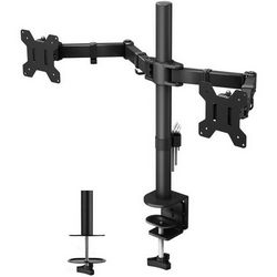 Techly ICA-LCD 382-D monitor mount / stand 68.6 cm (27") Black Desk