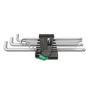 Wera 950/9 Hex-Plus 4 L-key set, metric, chrome-plated